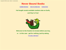 Tablet Screenshot of neverbound.com